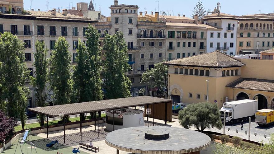 Vista cenital de la plaza Comtat del Rosselló, en Palma