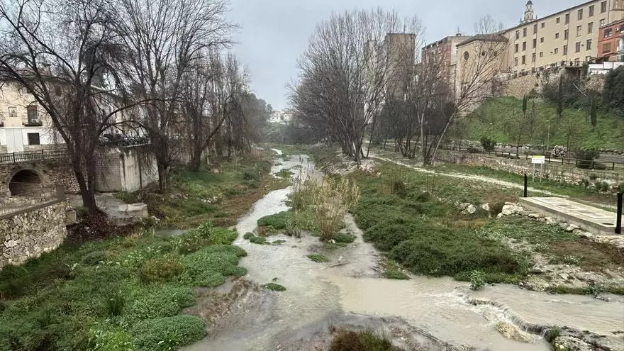 Así ha crecido el río Clariano a su paso por Ontinyent por las últimas lluvias