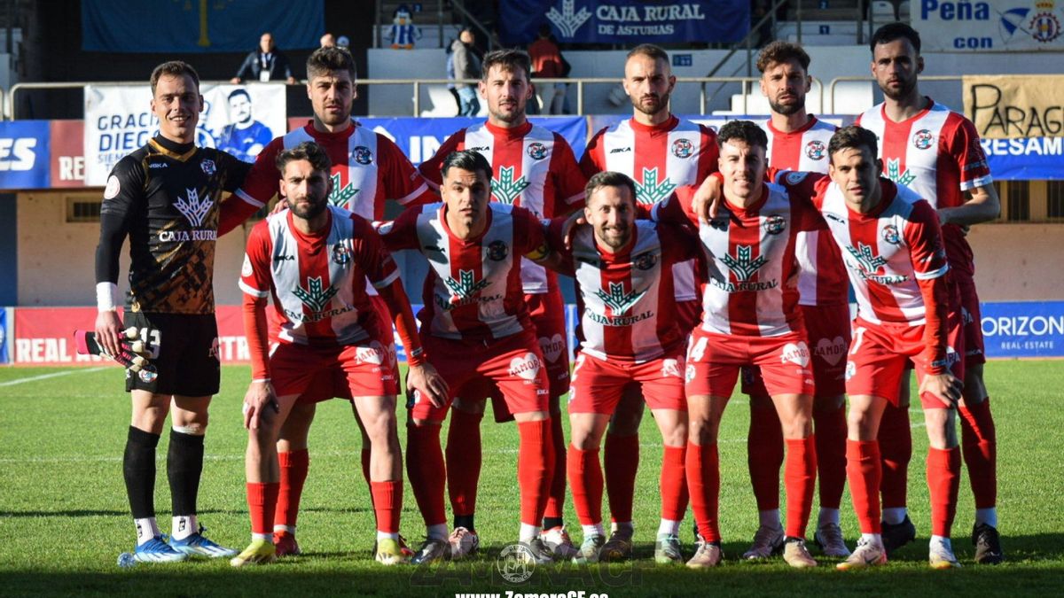 Último once inicial del Zamora CF.