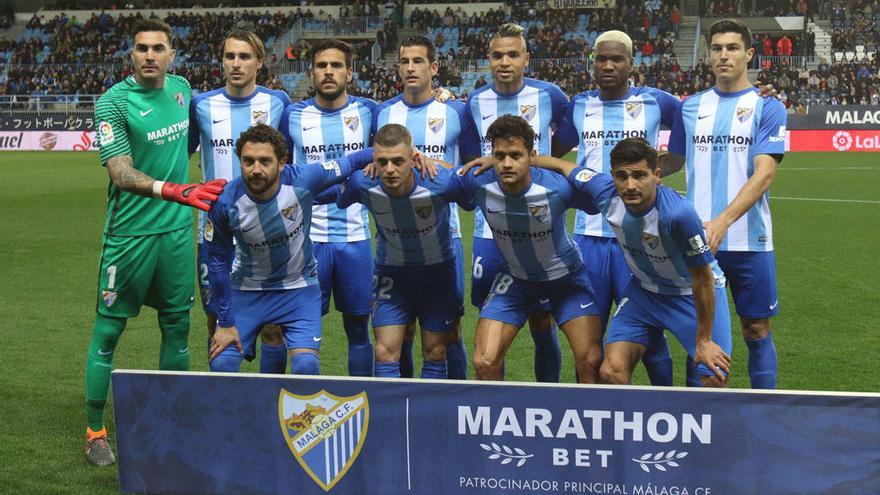 Once inicial del Málaga CF ante el Valencia de hace unas jornadas.