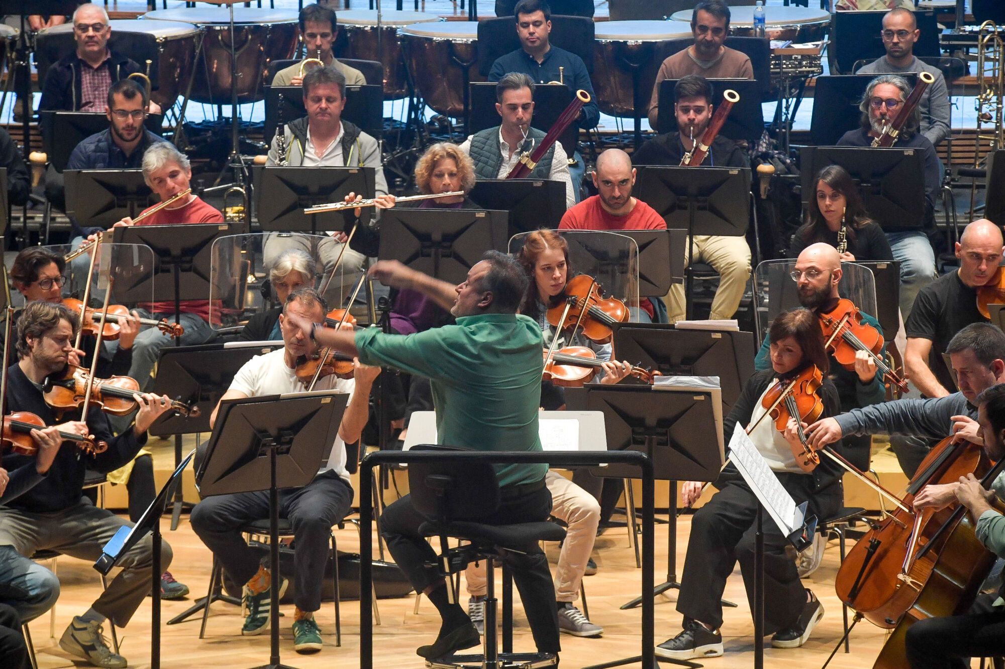 Ensayo y presentación del concierto de la Orquesta Filarmónica de Gran Canaria en el 41º FIMC