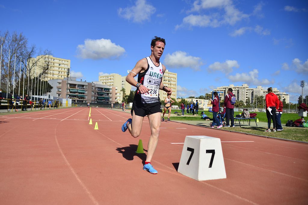 Pruebas de atletismo nacional en la pista de atletismo de Cartagena este domingo