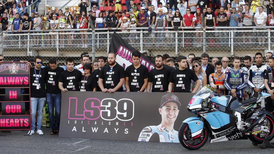 Homenaje a Luis Salom en el circuito de Montmeló