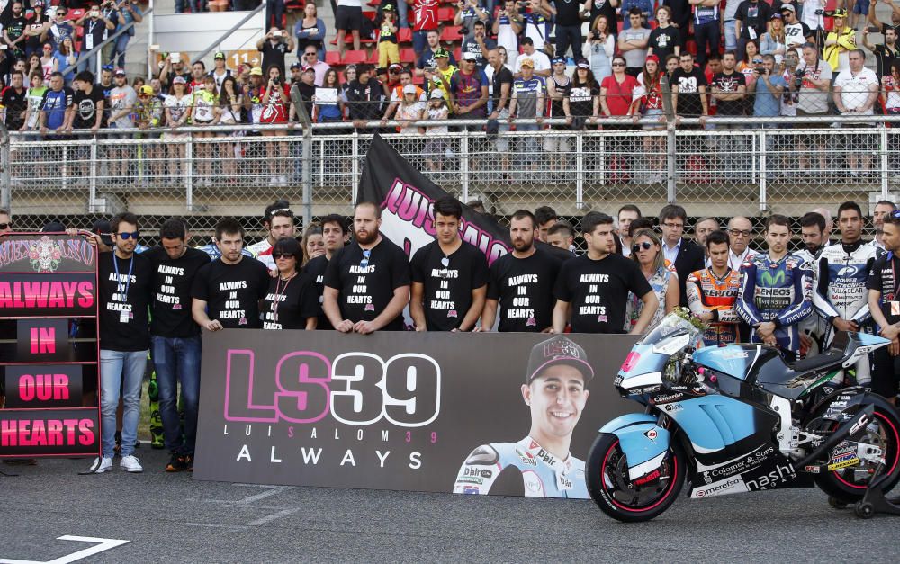 Homenaje a Luis Salom en el circuito de Montmeló