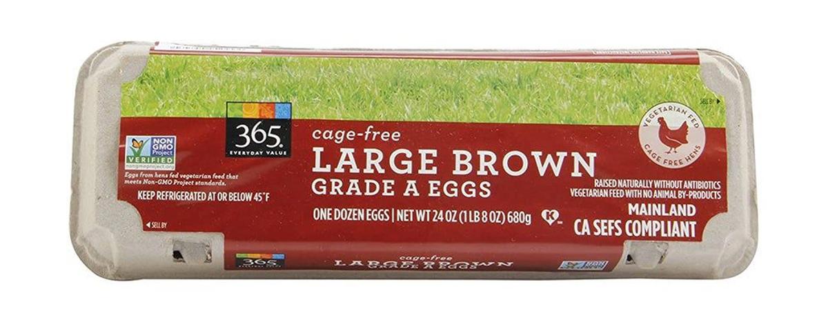Huevos marrones, grandes y cage free