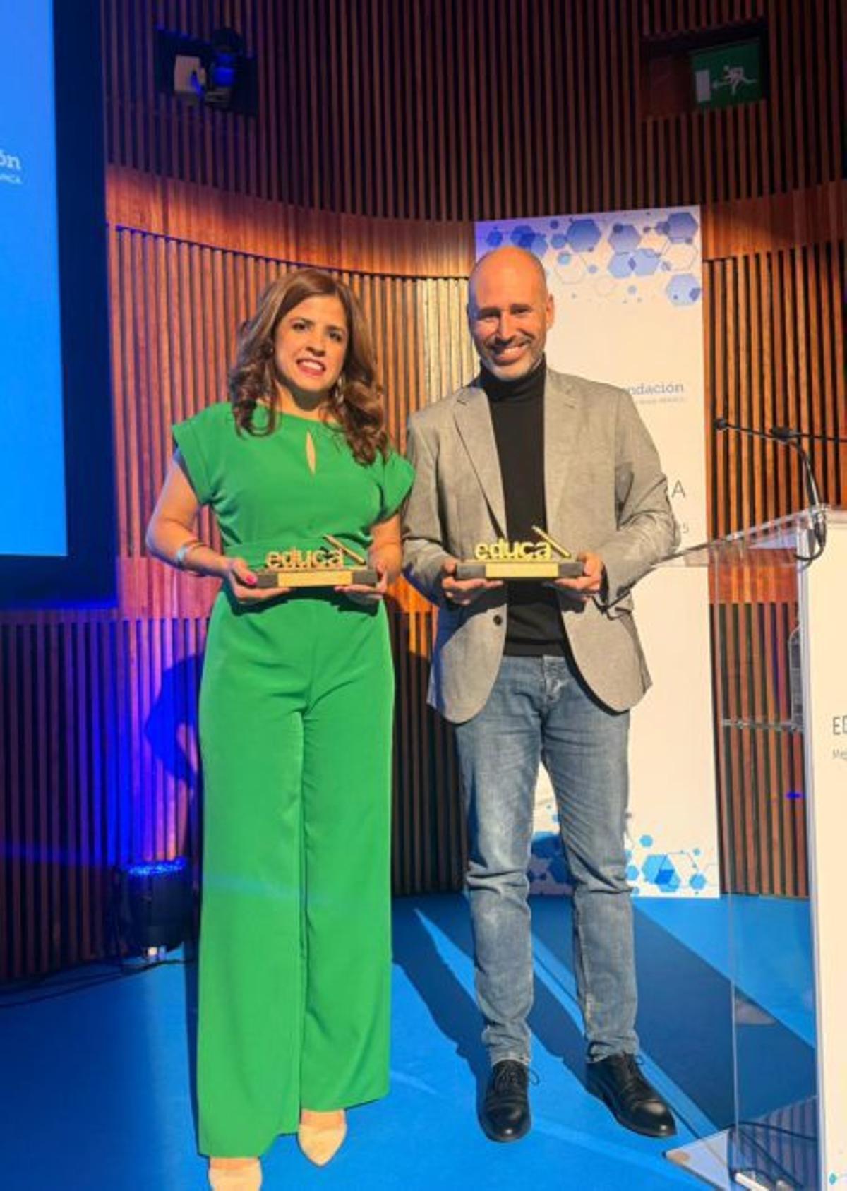 Los docentes premiados.