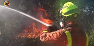 Incendio forestal en Riba-roja