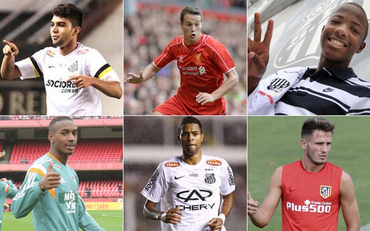 Gabriel, Manquillo, Andrade, Gerson, Giva y Sául, por orden de izquierda a derecha