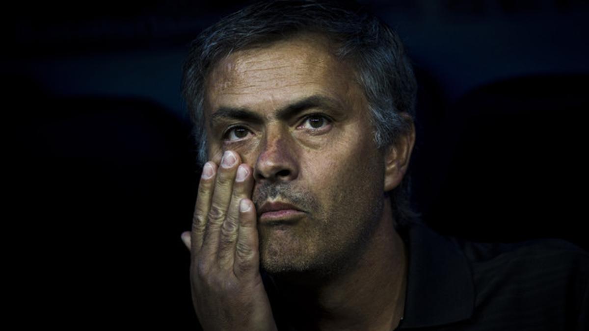 José Mourinho, durante el partido de ida de la Supercopa.