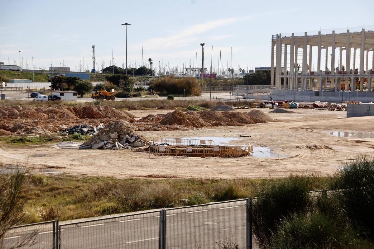Obras de la ZAL del edificio Medlog, filial de logística de la naviera MSC.