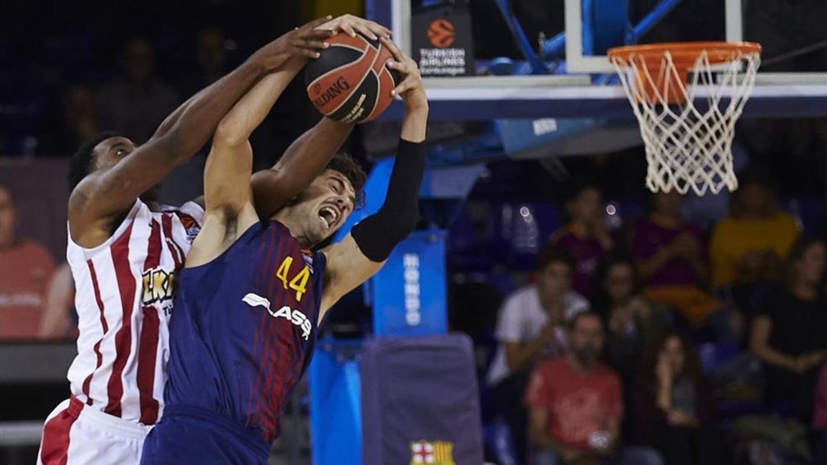 El Barça Lassa ganó al Olympiacos en el Palau Blaugrana (73-51)