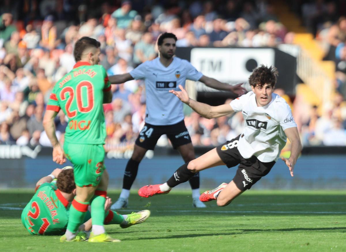 Javi Guerra, en un momento del encuentro.