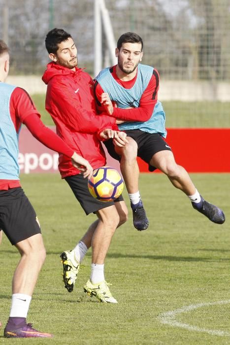 Entrenamiento del Sporting en el segundo día del año