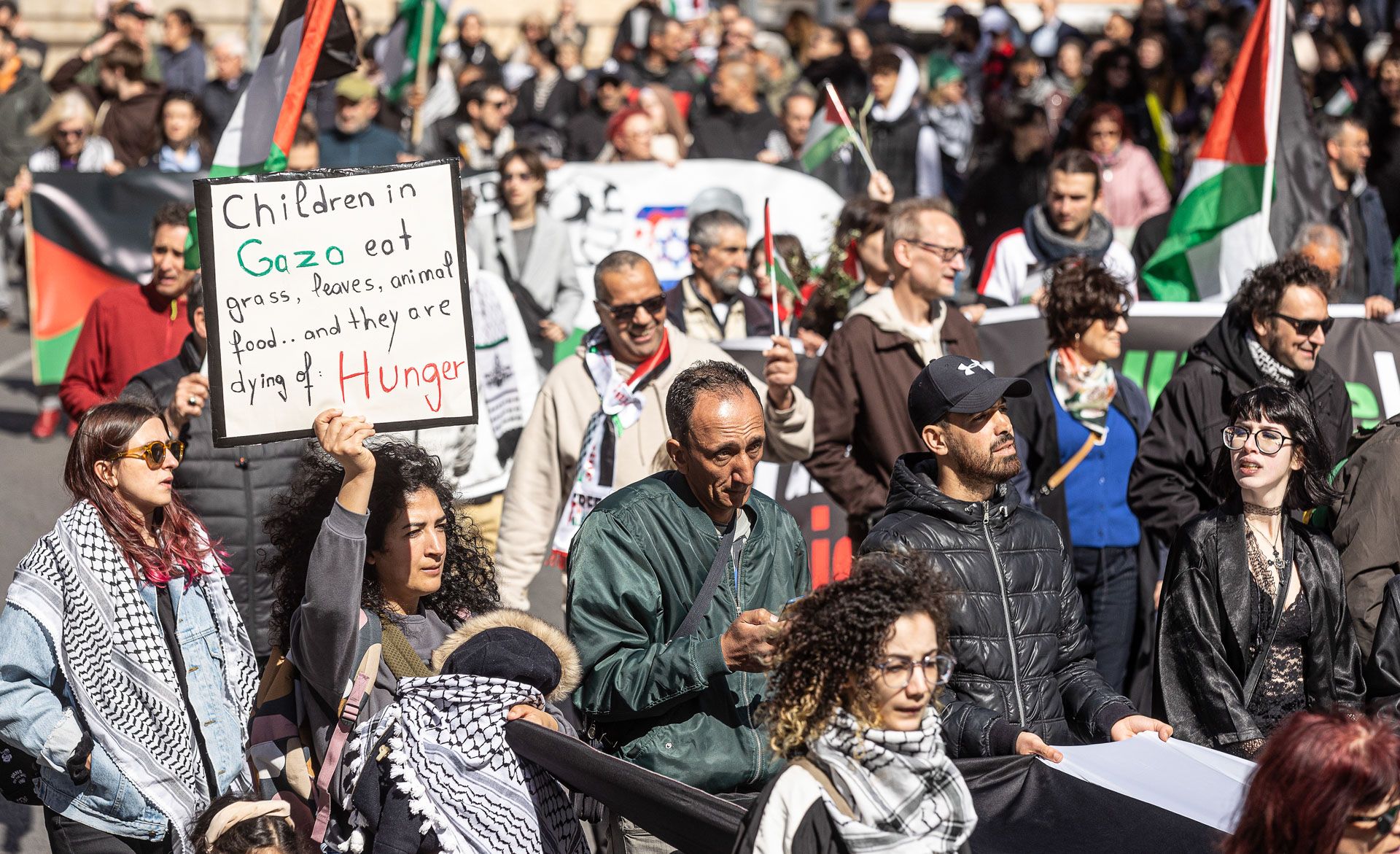 Protesta en apoyo a Palestina