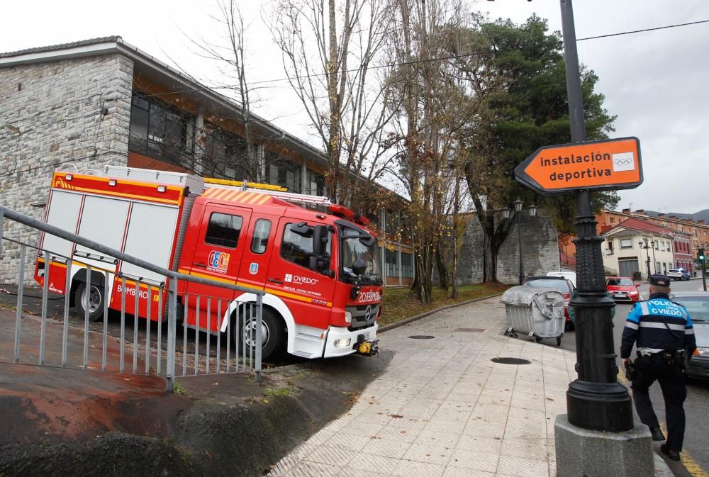 Intervención de bomberos en Tudela Veguín.