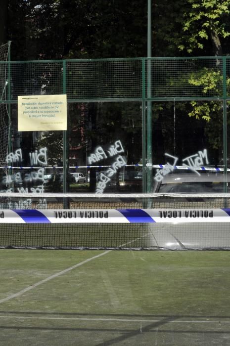 Actos vandálicos en el parque Dorado de Sama