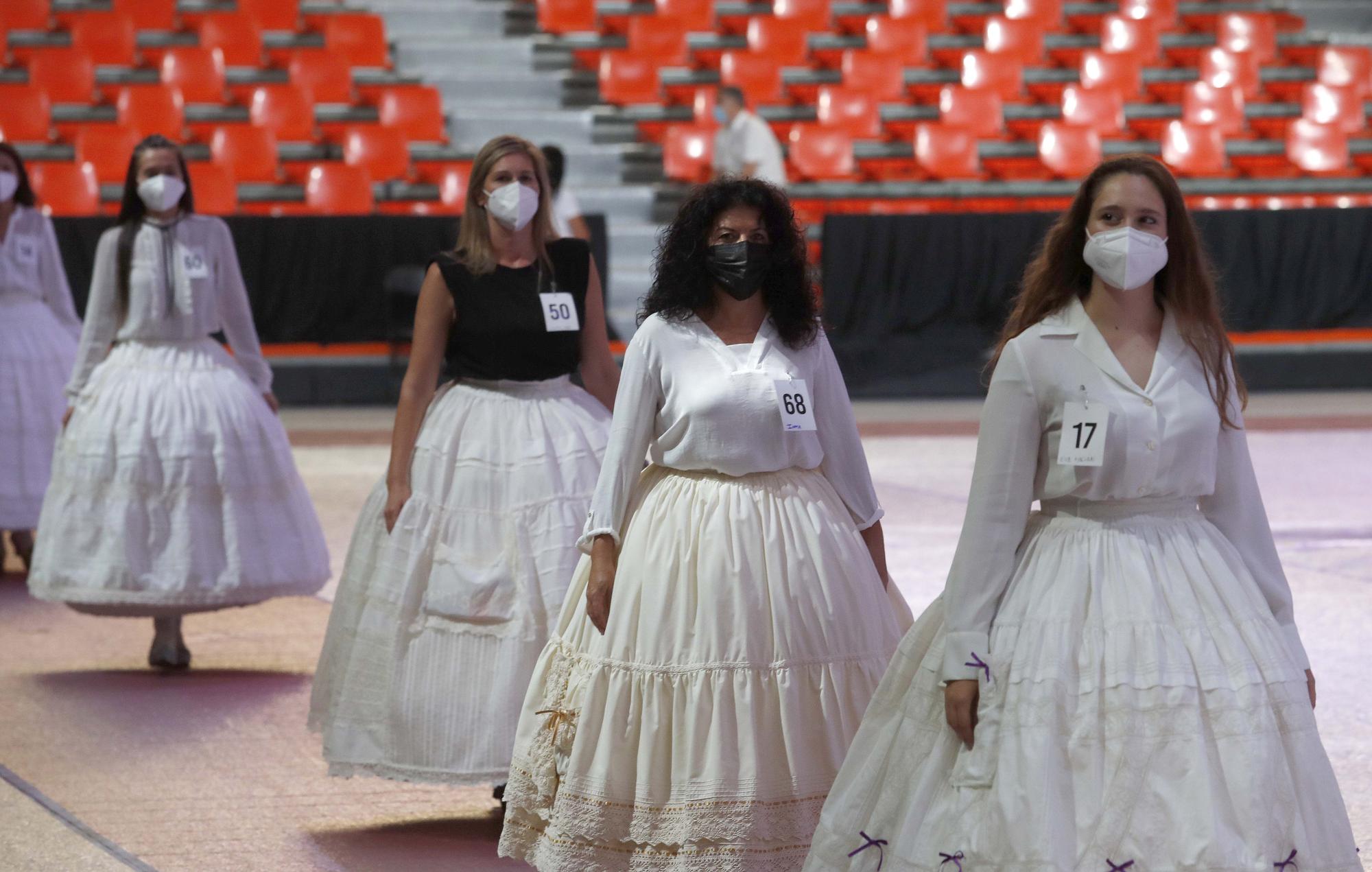 Ensayo de la elección de candidatas a falleras mayores y cortes 2022 en la Fonteta