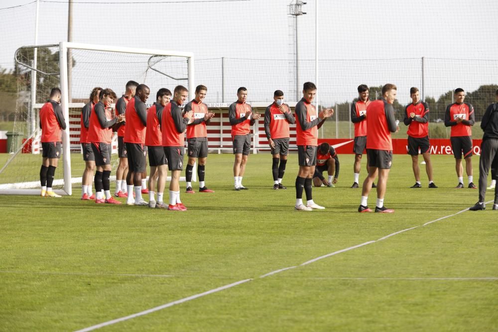 Entrenamiento del Sporting en Mareo.