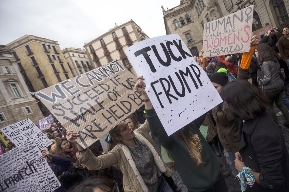 Protestas contra Donald Trump en Barcelona