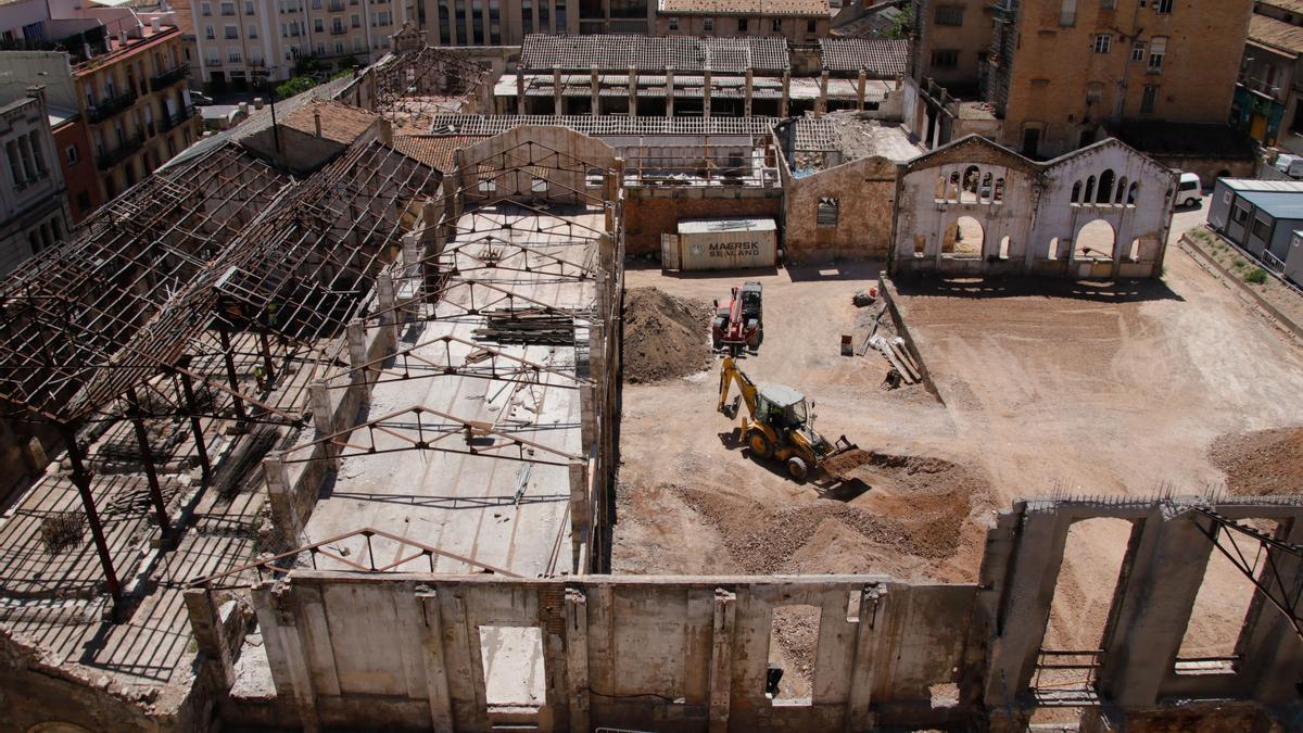 Vista general de las obras del parque tecnológico de Rodes.