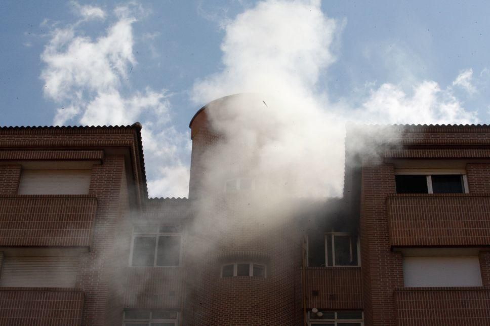 Incendio en una casa en San Antón