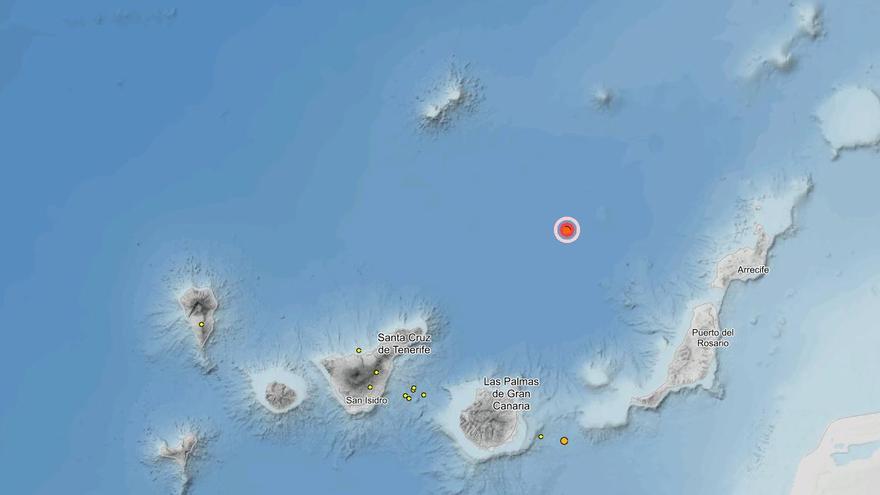 Detectan un terremoto al norte de Canarias en la madrugada de este lunes