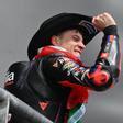 (Foto de ARCHIVO) BEZZECCHI Marco (ita), Aprilia Racing, Aprilia RS-GP26, portrait celebrates his victory on podium during the 2026 MotoGP Red Bull Grand Prix of The United States on Circuit Of The Americas from March 27 to 29, 2026 in Austin, United States - Photo Studio Milagro / DPPI AFP7 29/03/2025 ONLY FOR USE IN SPAIN