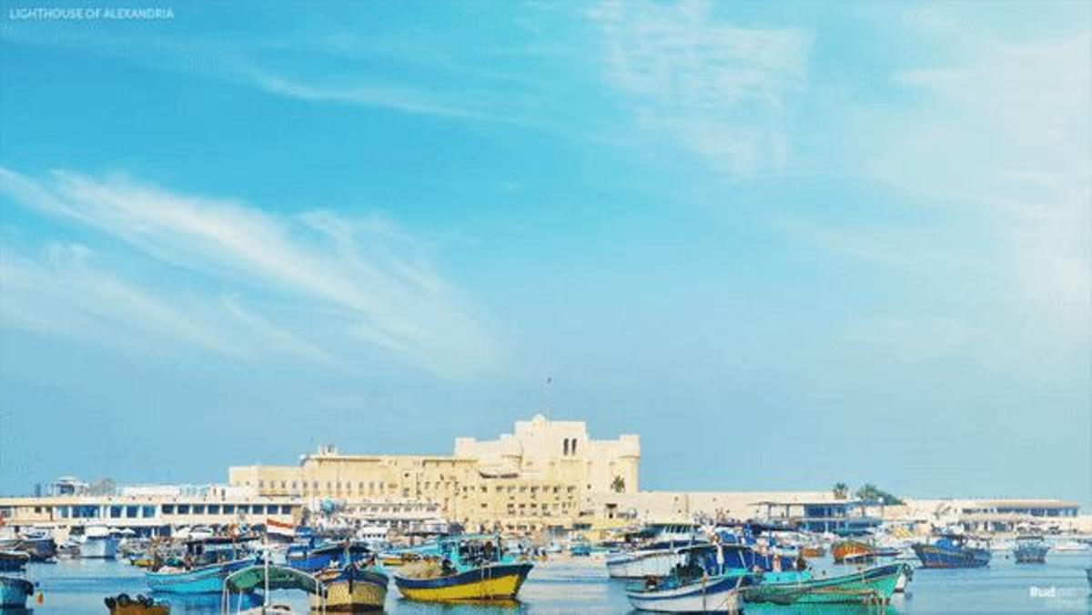 El faro de Alejandría, reconstrucción en tiempo real