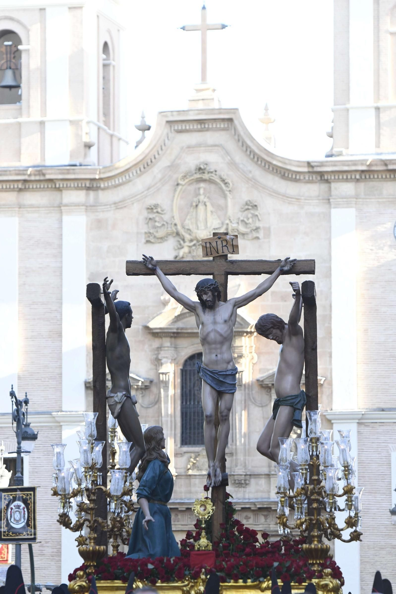 Procesión de la Soledad del Calvario en la Semana Santa de Murcia 2025.