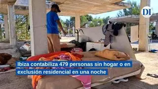 Ibiza registra casi medio millar de personas sin hogar o en exclusión residencial en una sola noche