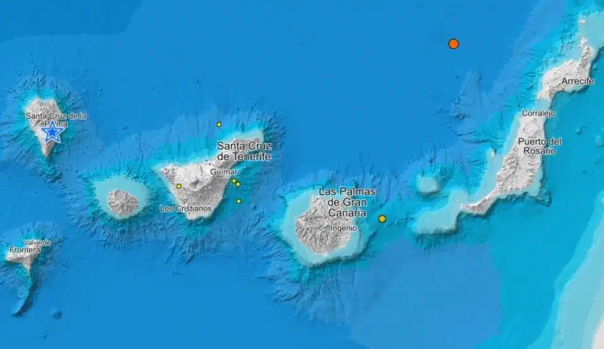 Ocho terremotos en Canarias en las últimas horas