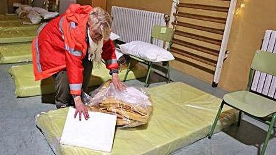 Imagen de archivo del refugio habilitado en sa Bodega para personas sin hogar.