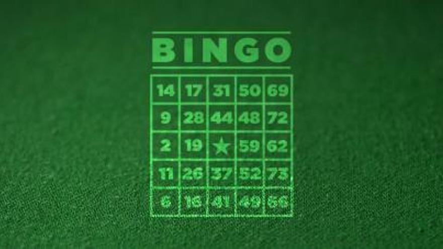 Cartón de un bingo
