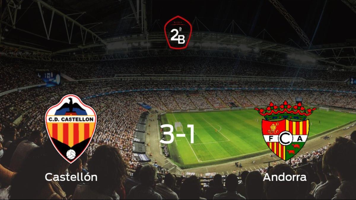 El Castellón logra la victoria después de ganar 3-1 al FC Andorra
