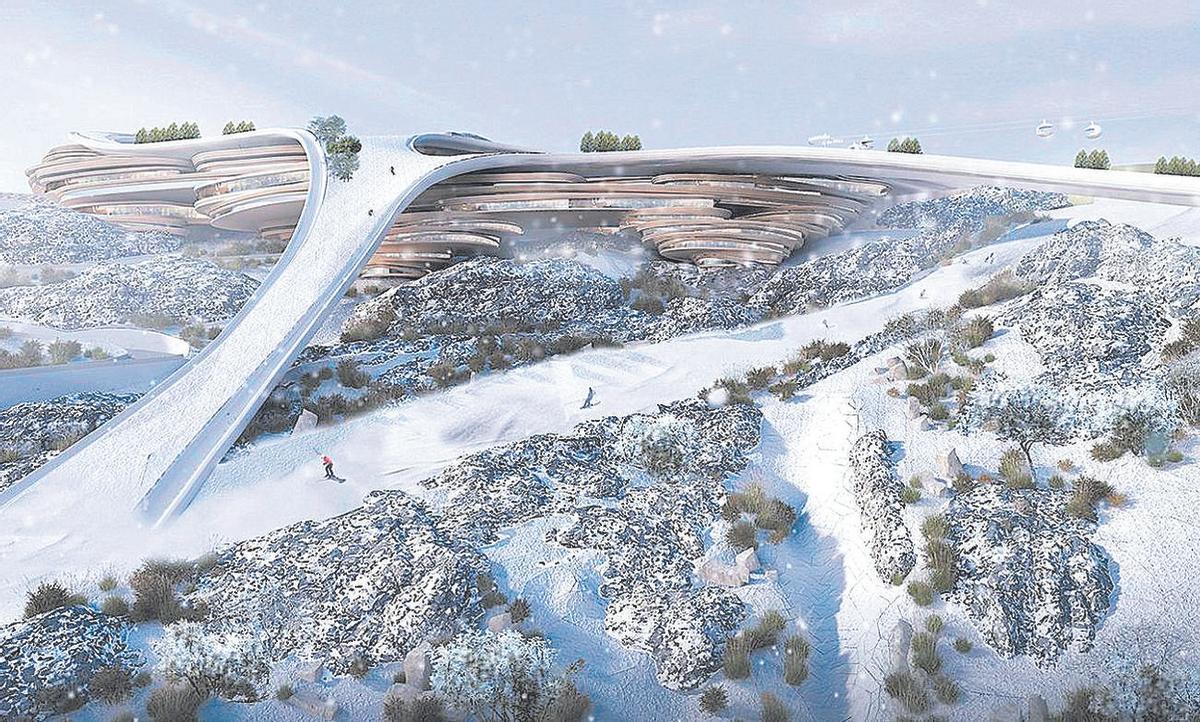 Trojena, el soprendente proyecto de nieve de NEOM, Arabia Saudí.
