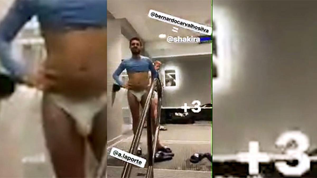 Jugador del City graba a un compañero bailando en calzoncillos y lo compara con Shakira