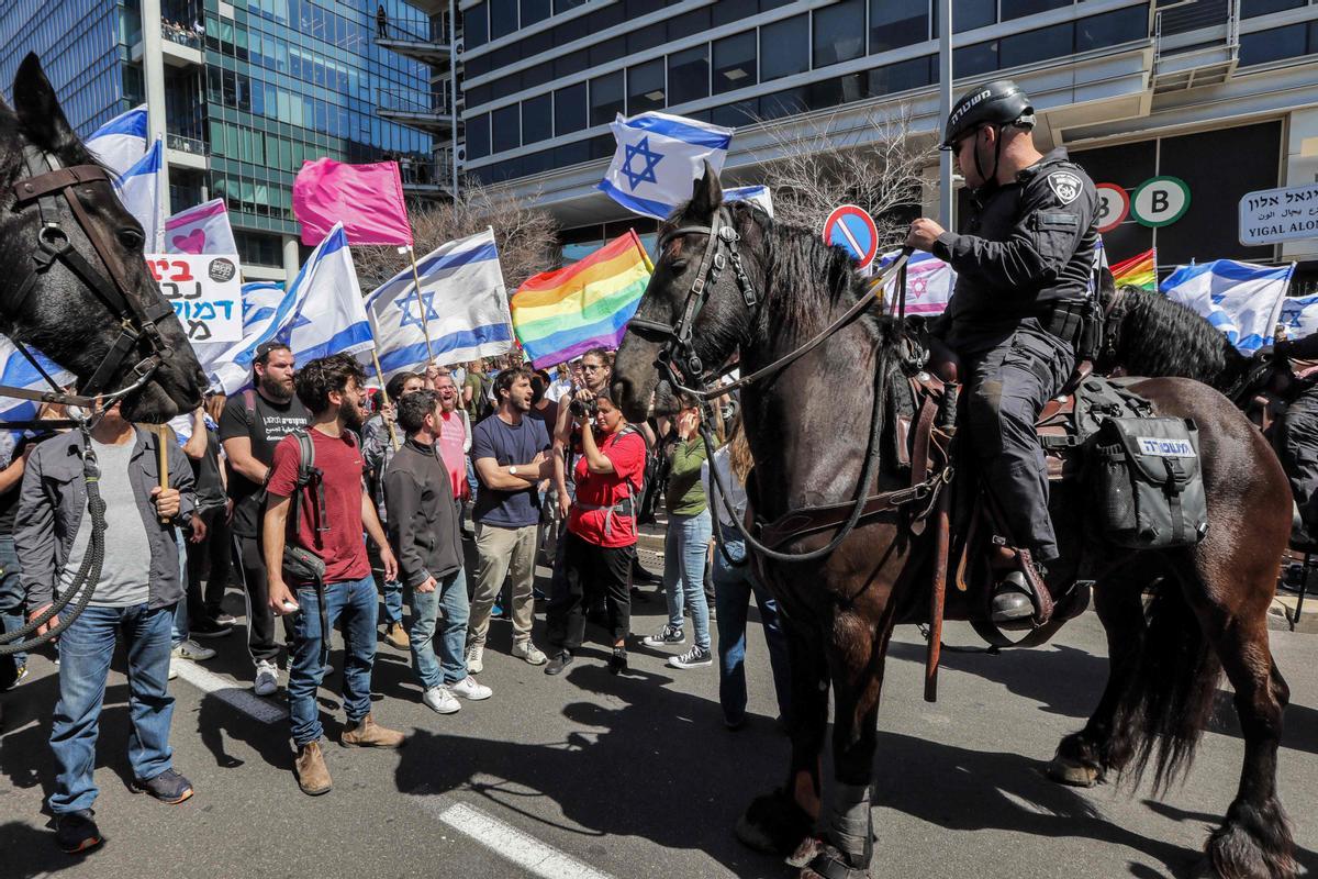 Protestas en Tel Aviv por la polémica reforma judicial del Gobierno de Netanyahu