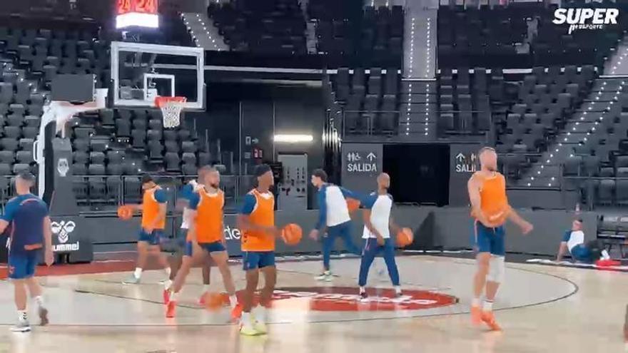 Entrenamiento del Valencia Basket previo al segundo partido de la final