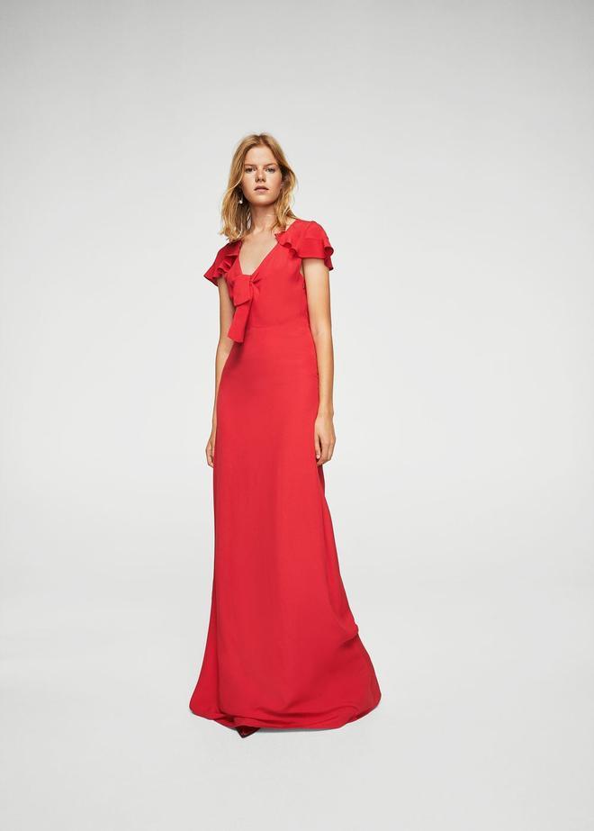 Vestido largo lazo, Mango