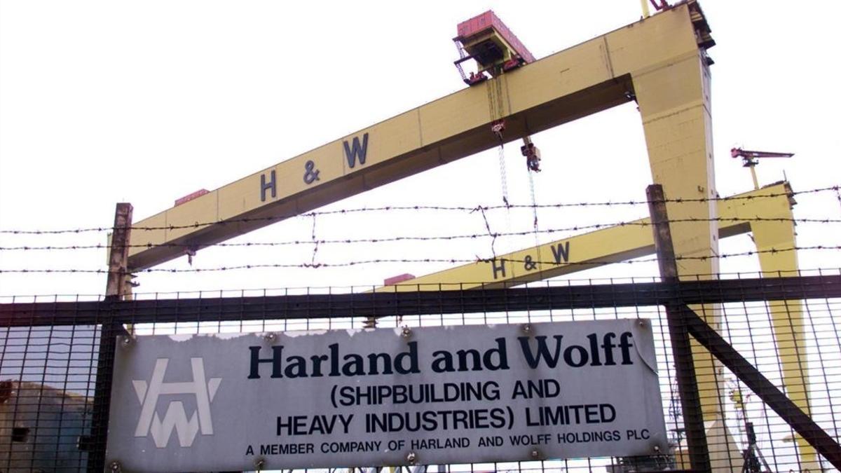 Harland and Wolff, el astillero del Titanic situado en Belfast, en una imagen de archivo.