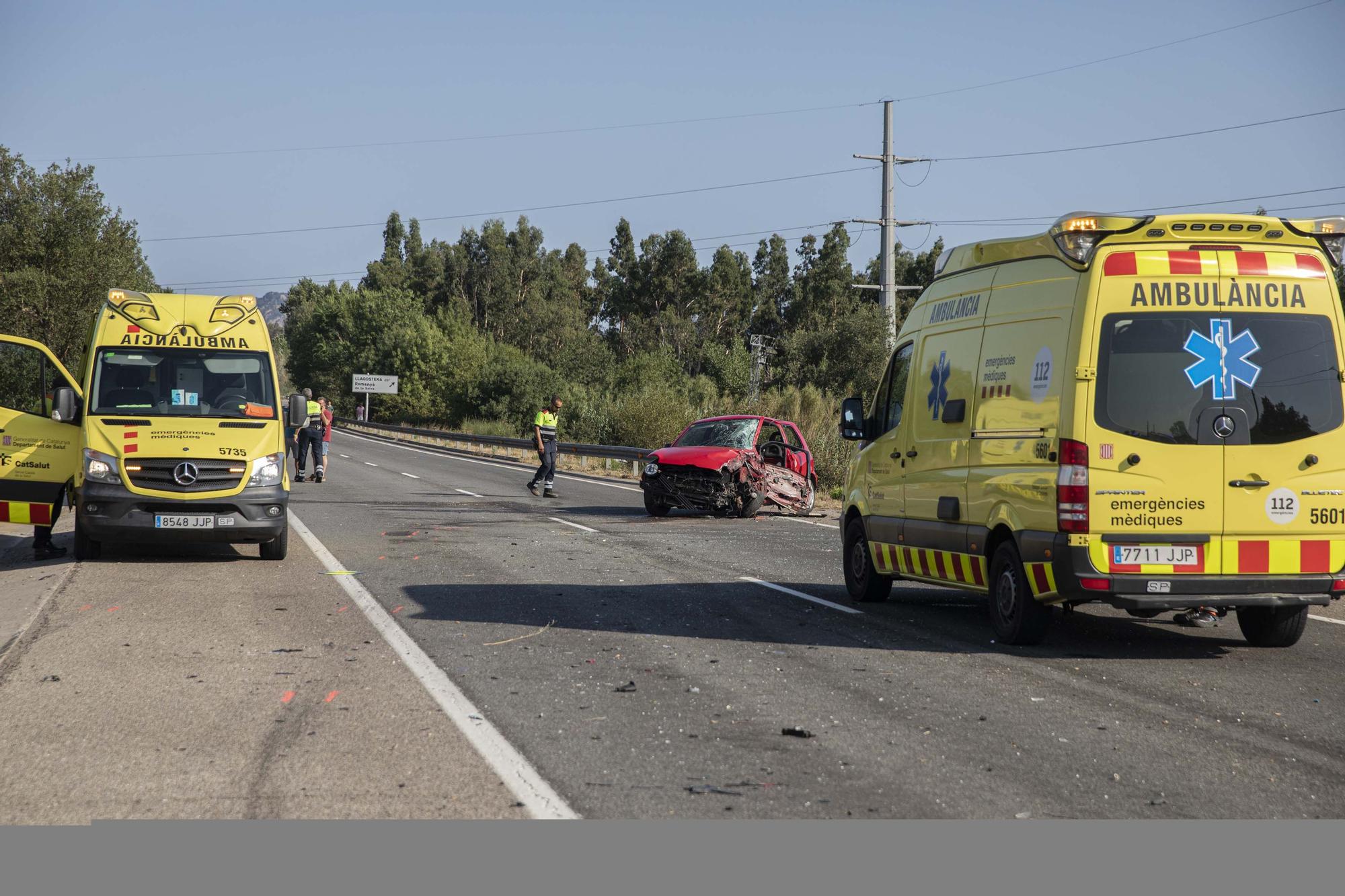 Mor la conductora d'un turisme després de xocar amb un camió a Llagostera