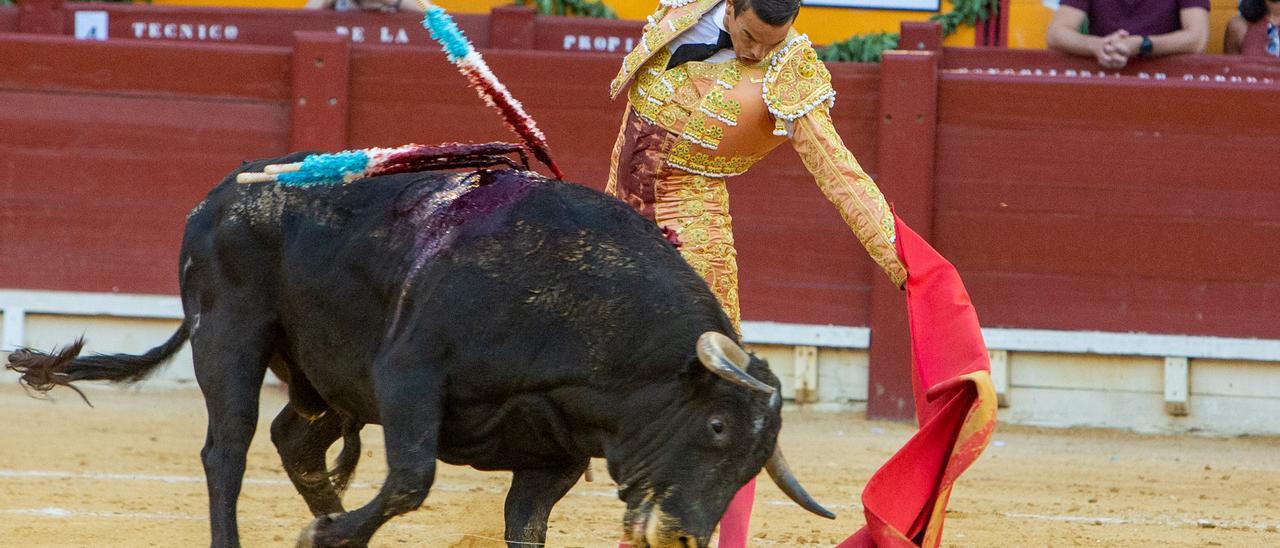 Manzanares durante la corrida celebrada en junio