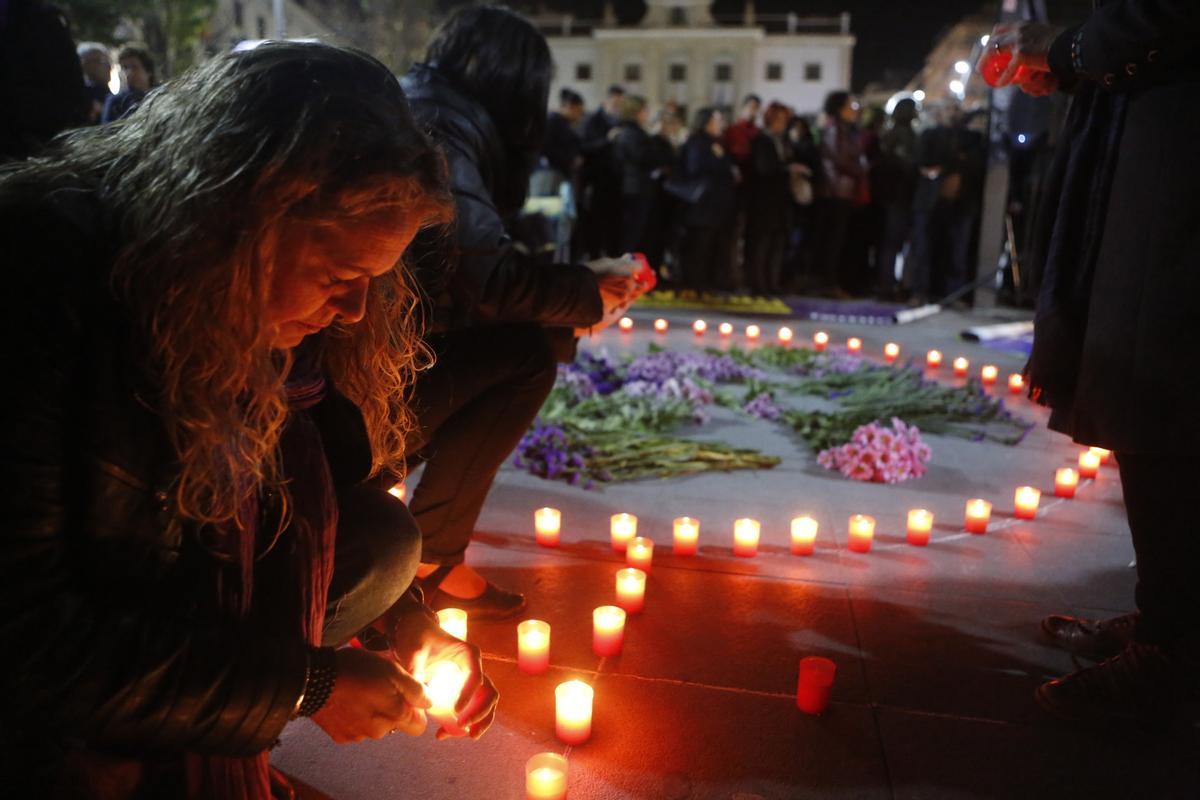 Una protesta con motivo del 25-N, en Alicante