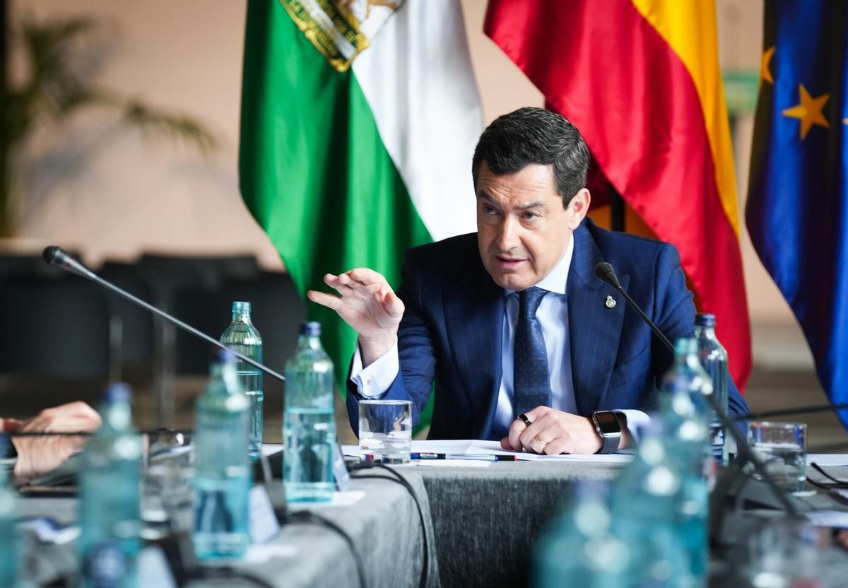 El presidente de la Junta de Andalucía, Juanma Moreno, preside la reunión del Comité de Evaluación de Daños y presenta el Plan Andalucía Actúa.