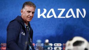 Queiroz, en la conferencia de prensa que ofreció en el Kazán Arena.