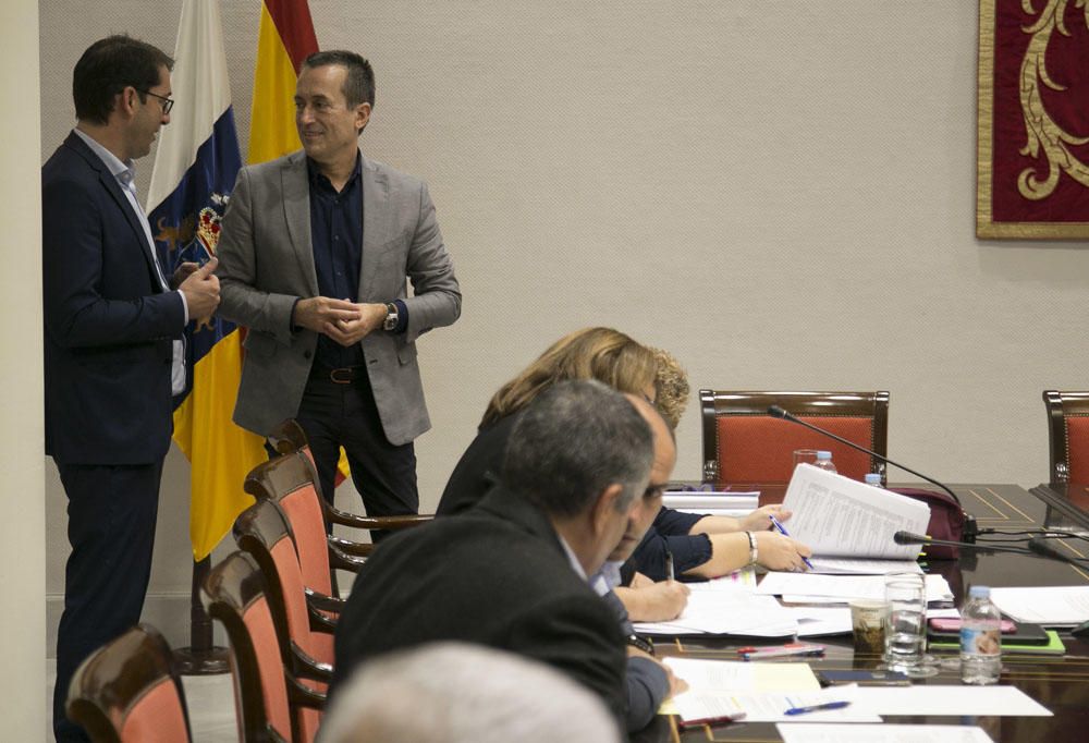 Comisión de presupuestos en el Parlamento canario