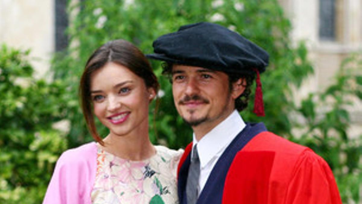 Miranda Kerr y Orlando Bloom posaban juntos el mes pasado en un acto en Canterbury