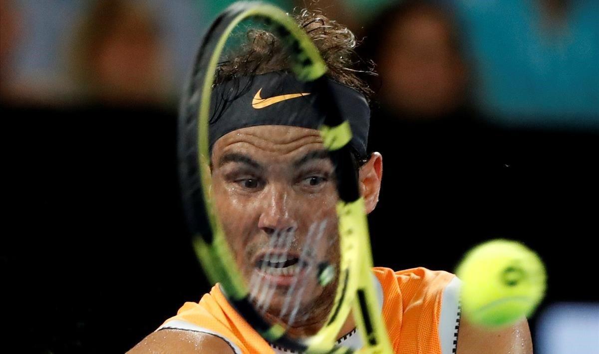 Rafa Nadal durante el partido contra el australiano Alex Minaur en el Australian Open