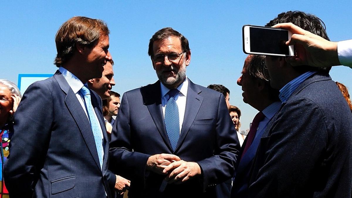 Mariano Rajoy, el pasado día 7, en la presentación de la candidatura del PP por Madrid al Congreso y al Senado.