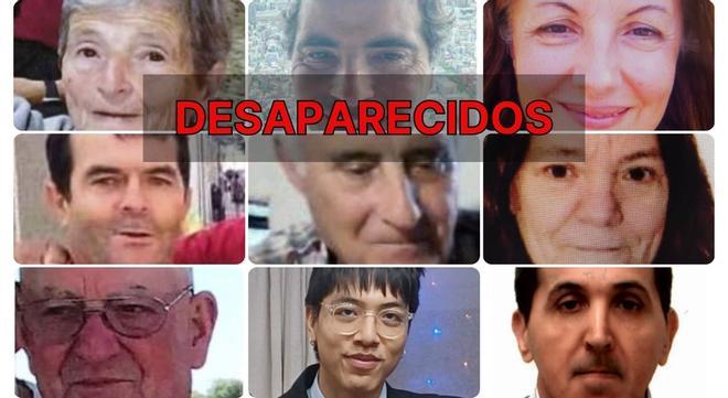 Estos son los rostros de nueve personas que siguen desaparecidas en Galicia